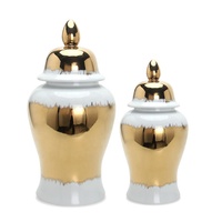 Pot à gingembre en céramique et or de style Art déco personnalisé, couleur au choix, pour la décoration de la maison