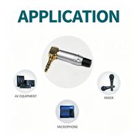 Prise jack stéréo coudée à 90 degrés OEM 3,5 mm, plaquée or, boîtier métallique pour assemblage de câble audio casque et smartphone SINGO