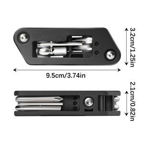 Herramientas para Bicicleta, Juego de Herramientas Portátiles Multifuncionales 10 en 1 para Reparación de Bicicletas de Montaña y Carretera, Llave de Trinquete Hexagonal - Product Image 4