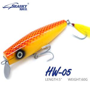 SEASKY – leurre méné en bois de 6 pouces, 65g, pour la pêche au brochet, en eau salée, au saumon - Product Image 6