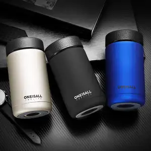 2023 Thermos portatile personalizzato senza BPA bicchiere da caffè in acciaio inossidabile con isolamento sottovuoto con filtro