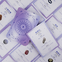 Cartes de tarot personnalisées Thriwa avec pierres et affirmations, bords arrondis, jeu d'oracle, personnalisez votre propre logo