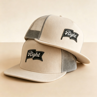 Topi Trucker 5 Panel Jaring Katun Snapback Laris Manis dengan Logo Custom