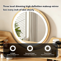 Miroirs de maquillage LED multifonctionnels, modernes, personnalisables, à luminosité réglable