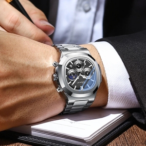 CHENXI 962 Unique Noir Acier <span class=keywords><strong>Chrono</strong></span> Hommes Montre De Mode Casual Calendrier D'affaires Quartz Hommes Montres De Luxe Top Marque - Product Image 3