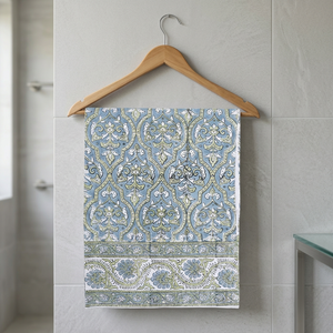Premium Hand Block Printed Floral Organic Cotton Linen Fabric Eco Friendly Customizable Durable Table Runner for Stylish Home - Product Image 3