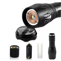 Haute puissance lumen 2000 résistant à l'eau Zoom torche 10W Led XML T6 puissante lampe de poche Led tactique pour hôtel/maison/voyage