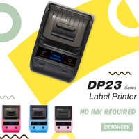 Detonger Ropa sin tinta Etiquetas de precio de joyería Impresora de etiquetas térmicas Código de barras Código QR Impresora de etiquetas de joyería inalámbrica