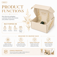 Caja de Embalaje Cosmético Vacía de Cartón Reciclable Impresa Personalizada al por Mayor, Caja de Regalo Rígida con Logotipo Personalizado, Etiqueta Privada para Cuidado de la Piel
