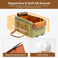 Vente en gros : Siège de voiture pour chien populaire, lit pour console centrale, sac de transport luxueux en cuir PU pour animaux de compagnie, imperméable