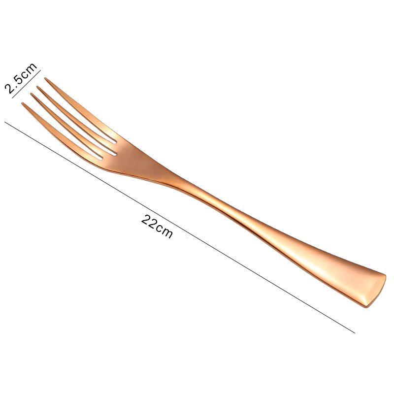 ส้อมอาหารค่ำสีโรสโกลด์