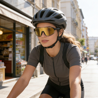 Lunettes de soleil sportives sans monture ventilées UV400 ultra légères pour le cyclisme, la course et les activités de plein air, en TR90, unisexe, ajustement confortable