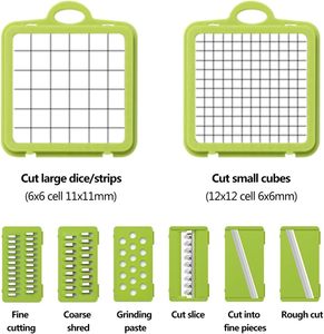 เครื่องหั่นผักอเนกประสงค์แบบมือถือพลาสติก16-in-1อุปกรณ์ในครัวเครื่องหั่นหัวหอมเครื่องปอกมันฝรั่งเครื่องหั่นผลไม้ - Product Image 5