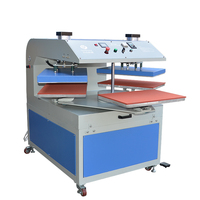 Conception personnalisée entièrement automatique rotatif 3 plateaux 60*80cm pneumatique presse à chaud machine pour la sublimation de la teinture T-shirts nouveau