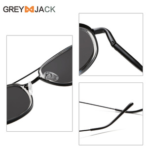 Gafas de sol polarizadas de doble viga de acero inoxidable Grey Jack, unisex, protección UV400, tipo 3, G034 - Product Image 3