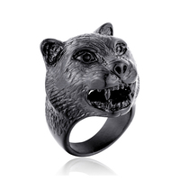 Bague tête de léopard en acier inoxydable pour homme, bijoux, articles populaires, offre spéciale, collection