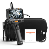 S10 Endoscope 5 pouces 3.9mm 2m IPS écran articulé endoscope deux voies 360 degrés caméra d'inspection de tuyau Tube de serpent