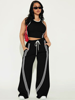 Printemps et été femmes survêtement Logo personnalisé femmes Y2K débardeurs sans manches et pantalons de survêtement deux pièces ensemble survêtement costumes