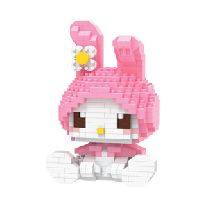Anime personajes de dibujos animados Anime Kuromi Cinnamoroll inteligencia montaje juguetes niños cumpleaños vacaciones bloques de construcción - Product Image 1