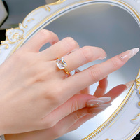 Bijoux de mode en gros, bague Hello Kitty en argent sterling 925 plaqué or