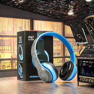 หูฟังไร้สายแบบพับได้ P47 Dynamic Airoha Stereo สำหรับเล่นกีฬา มาตรฐานกันน้ำ IPX7 รองรับ APT-X ตัดเสียงรบกวน พร้อมไฟ RGB LED สำหรับดีเจ รองรับ 5G - Product Image 3
