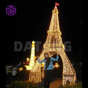 Iron Tower LED Light Sculpture for Christmas Cities Theme Parks and Commercial Landscape Display - Product Image 4