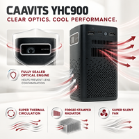 Projecteur LED intelligent Android CAAVITS YHC900 Mini 960x540P double bande Wi-Fi portable 4K extérieur 2 Go de RAM 32 Go de stockage