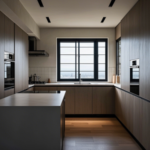 2024 Hot Phong Cách Hiện Đại Tủ Bếp Đặt Tốt Nhất Bán Không Thấm Nước Melamine Hội Đồng Quản Trị Dễ Dàng Lắp Ráp Vòi Ngăn Kéo Trượt Phụ Kiện - Product Image 1