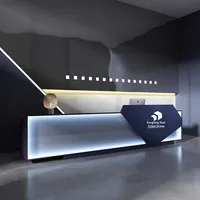 Réception simple et moderne à usage commercial pour les hôtels Salons de beauté Salles de billard Comptoirs de réception de l'entreprise Caissier amical