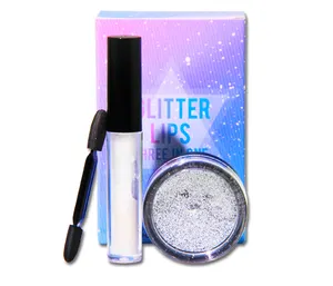 Custom glitter shiny lip gloss private label lipgloss kit no logo