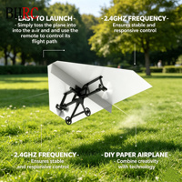 HM939 Jouet volant éducatif en gros à monter soi-même, avion en papier télécommandé 2.4G, hélicoptère RC pour enfants et adultes