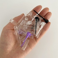 Flacon d'échantillon de parfum transparent de 0,5 ml, 1 ml, 2 ml, petit flacon en verre avec bouchon en plastique