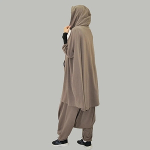 <span class=keywords><strong>Costume</strong></span> <span class=keywords><strong>de</strong></span> sport à capuche High Strech Crew Neck Conservative Sportswear Overhead Hijab Set pour Muslim Gym Set Soft Stretch Large Robe - Product Image 5