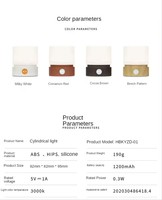 Lampe de table LED moderne en bois avec base rotative, idéale pour la décoration de la maison et créer une ambiance lumineuse de nuit
