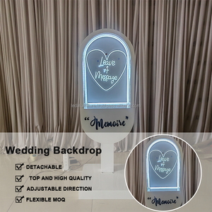 Leda tùy chỉnh đám cưới âm thanh lưu bút đứng với led mô hình trái tim kim loại gian hàng điện thoại cho tổ chức sự kiện - Product Image 2