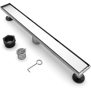 Cubierta de drenaje <span class=keywords><strong>lineal</strong></span> de agua Showar de acero inoxidable, azulejo de inserción de canal, Colector de pelo para baño, superventas - Product Image 1