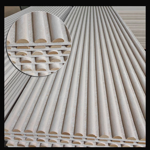 Revestimento de parede flexível texturizado 3D MDF de madeira natural folheado canelado super flexível