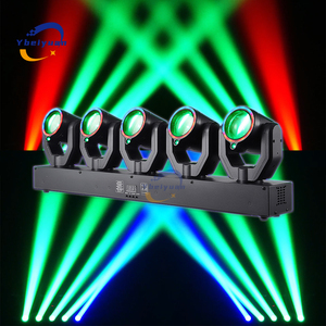 5-Head XY Rotating 180W LED Moving Head Beam DJ Disco Light DMX512 Voice Control RGBW Beam + <strong>Green</strong> <strong>Laser</strong> for Party Bar Christmas - Product Image 3
