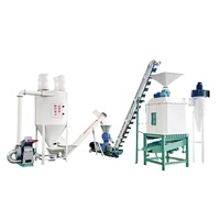 Ligne de production complète de granulés d'aliments pour animaux à matrice plate de petite taille pour l'élevage de bovins, ovins et volailles