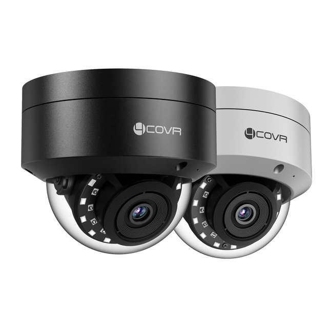 4COVR 8Mp 4K Outdoor Security Cameras Cctv IP Surveillance Businesses Commercial AI Face Detection Vandalproof Dome Night Vision