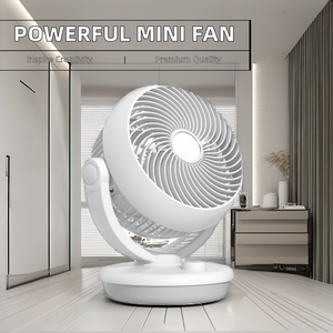 Kipas meja portabel 8 inci kipas sirkulasi udara listrik 100 derajat kepala miring variabel untuk akurasi arah - Product Image 3