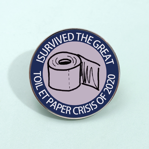 J'ai survécu à la grande crise du <span class=keywords><strong>papier</strong></span> toilette de 2020 émail broche drôle broche Badge fête Festival revers bijoux cadeau en gros - Product Image 2
