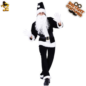 ชุดแฟนซีซา<span class=keywords><strong>น</strong></span><span class=keywords><strong>ต้า</strong></span>คลอสสีดำสำหรับผู้ชาย ชุดคอสเพลย์ปาร์ตี้คริสต์มาส ฮาโลวี<span class=keywords><strong>น</strong></span> สำหรับผู้ใหญ่ - Product Image 3
