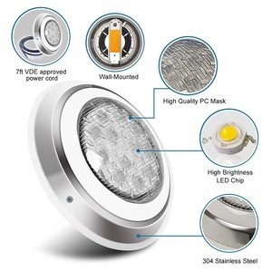 Éclairage de <span class=keywords><strong>piscine</strong></span> LED en acier inoxydable 304 IP68 35W, lampe LED submersible murale RGB <span class=keywords><strong>pour</strong></span> <span class=keywords><strong>piscine</strong></span>, lumière LED sous-marine <span class=keywords><strong>pour</strong></span> <span class=keywords><strong>piscine</strong></span> - Product Image 3