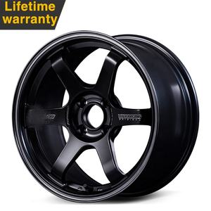 جنوط TE37 SONIC سوداء بإصدار محدود (LTD) مصقولة بالضغط المزدوج - عجلات عالية الأداء لسيارات BMW E46 M3 و BRZ و Civic Type R و NSX و Supra - Product Image 1