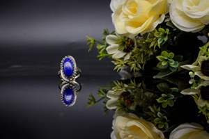Bague en Pierre Naturelle Lapis Lazuli Faite à la Main en Argent Sterling 925, Bijou de Créateur Sans Nickel avec Sertissage Clos, Idéale pour les Fêtes - Grande Vente - Product Image 3