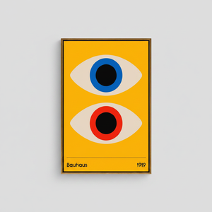 Bauhaus Eye Canvas Art: Bold Modernist Geometric Decor Print,<b>GOLD</b> <b>FRAMED</b> CANVAS - Product Image 2