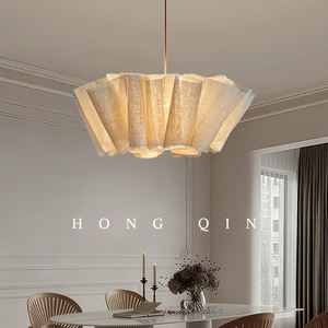 Candelabro Wabi Sabi, candelabro LED, iluminación interior, restaurante, sala de estar, tela Retro, candelabro LED, decoración, brillo para el hogar - Product Image 2