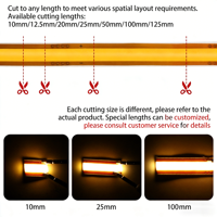 Bandes LED DC 24V 400LEDs/m 8mm de largeur IP20 10W/M Rouleau de 10M Ra90 180lm/W Lumières COB Garantie de 2 ans pour l'éclairage de plafond