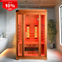 Nouveau Style Merveilleux Mini Sauna Concurrentiel À La Mode Spectre Complet Près De La Lampe Infrarouge Faible EMF Sauna En Bois